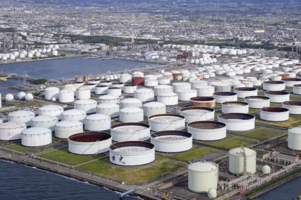 Oil storage tanks in Japan. (Reuters)